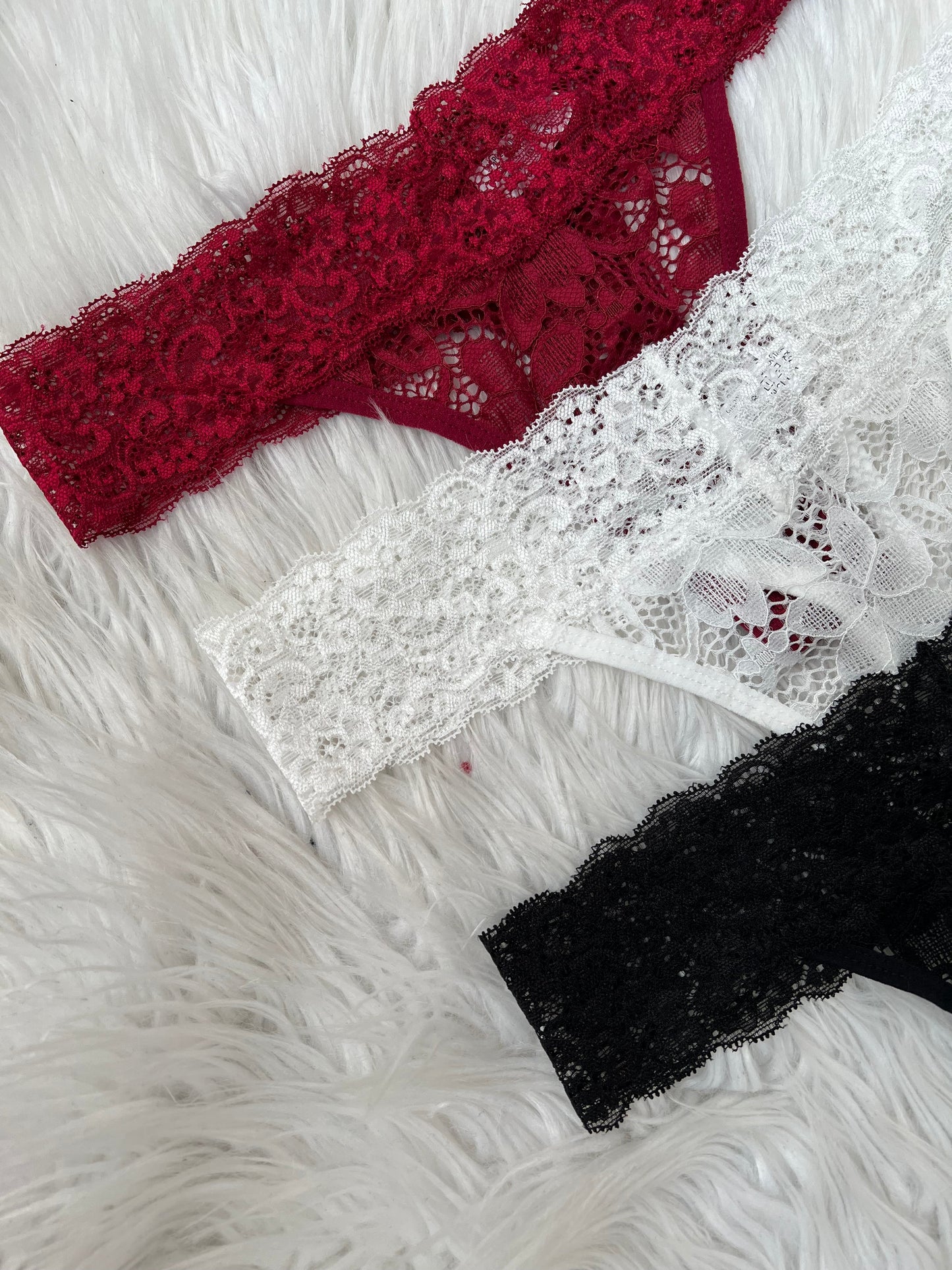 3 Tangas Colaless encaje Borgo