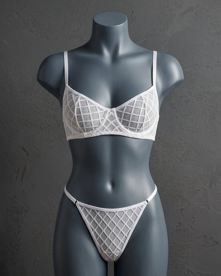 sosten calzon semitransparente blanco