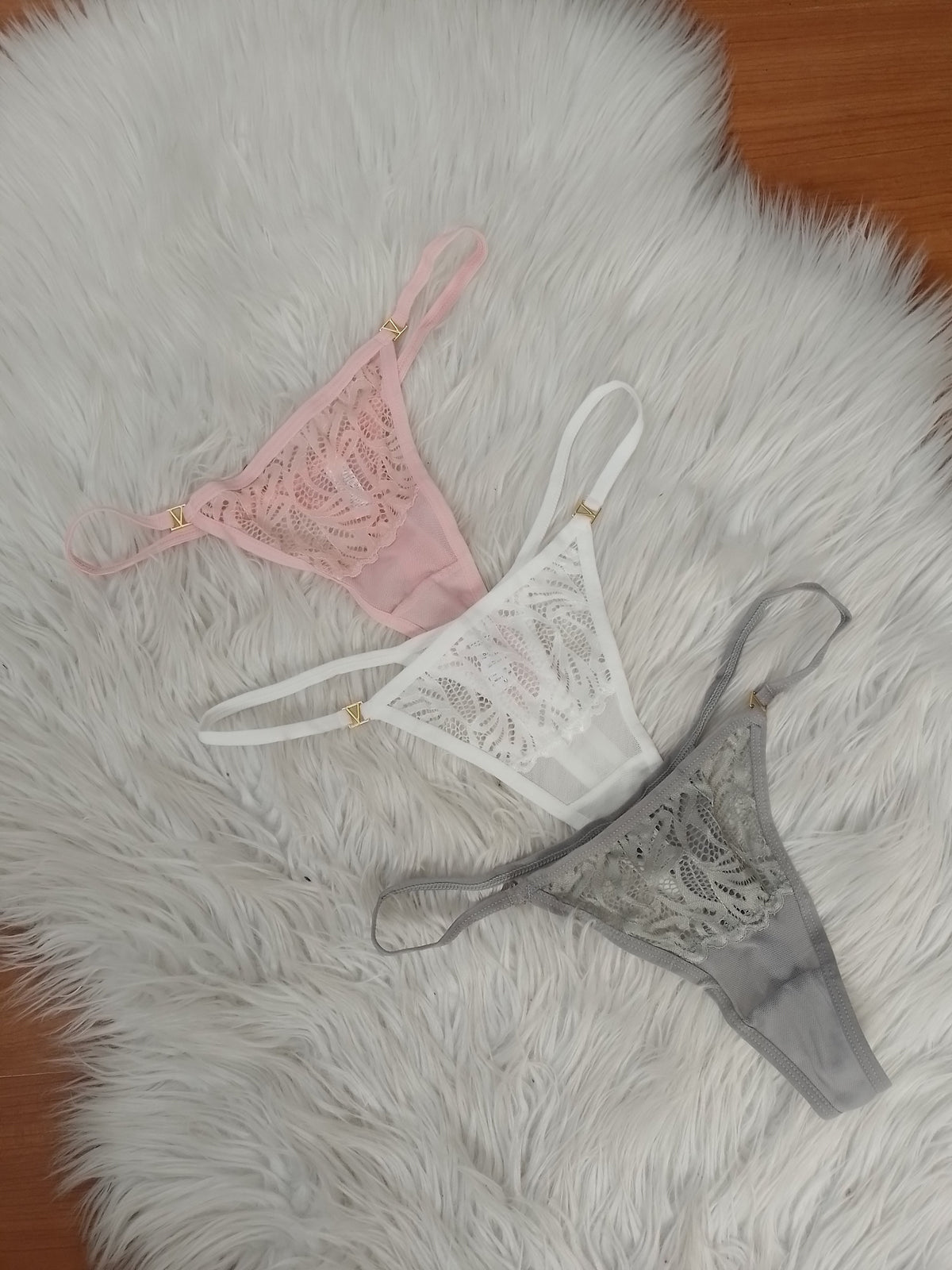Pack x3 tanga encaje mujer - S