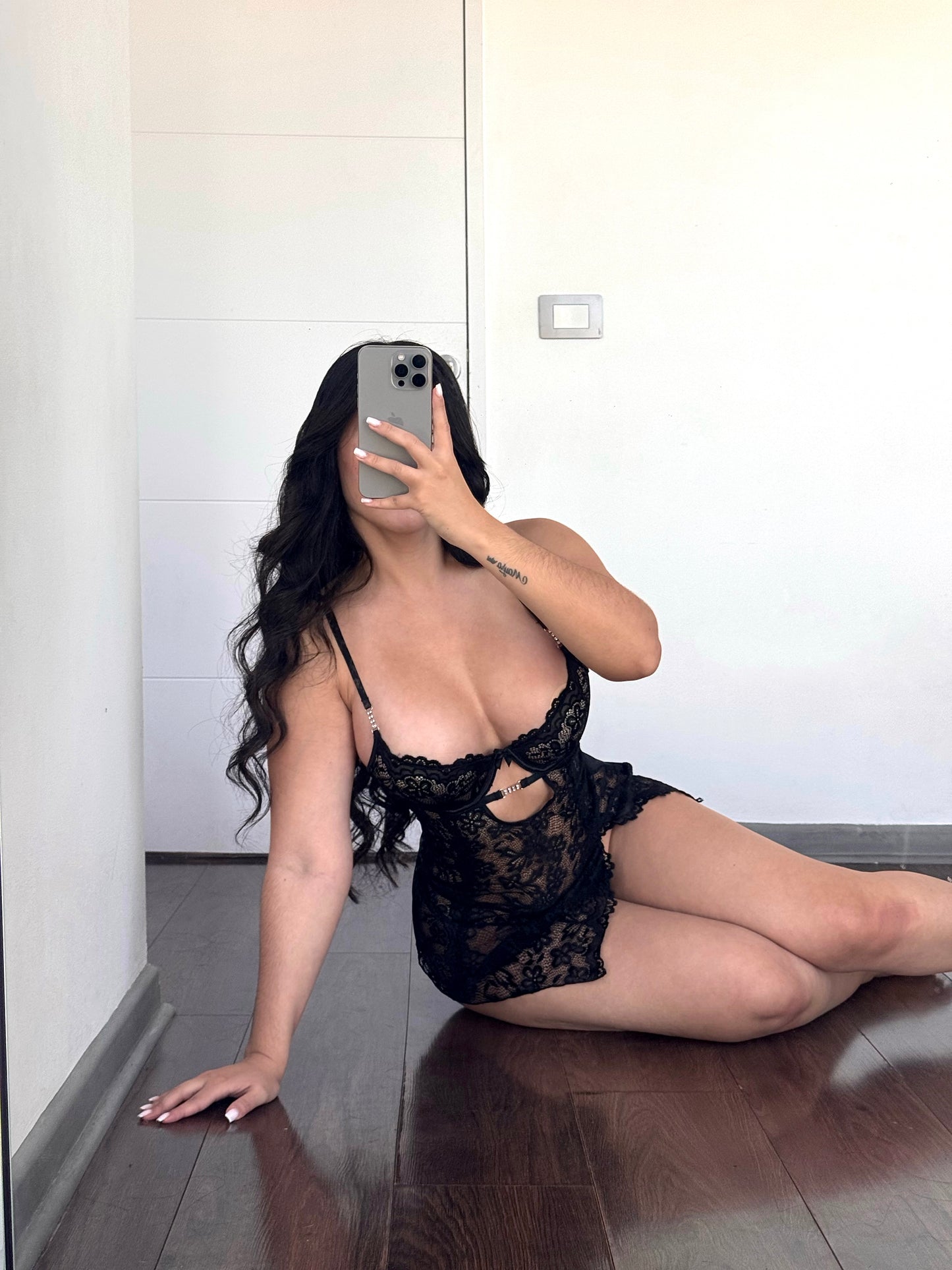 Vestido lencero encaje Meloni