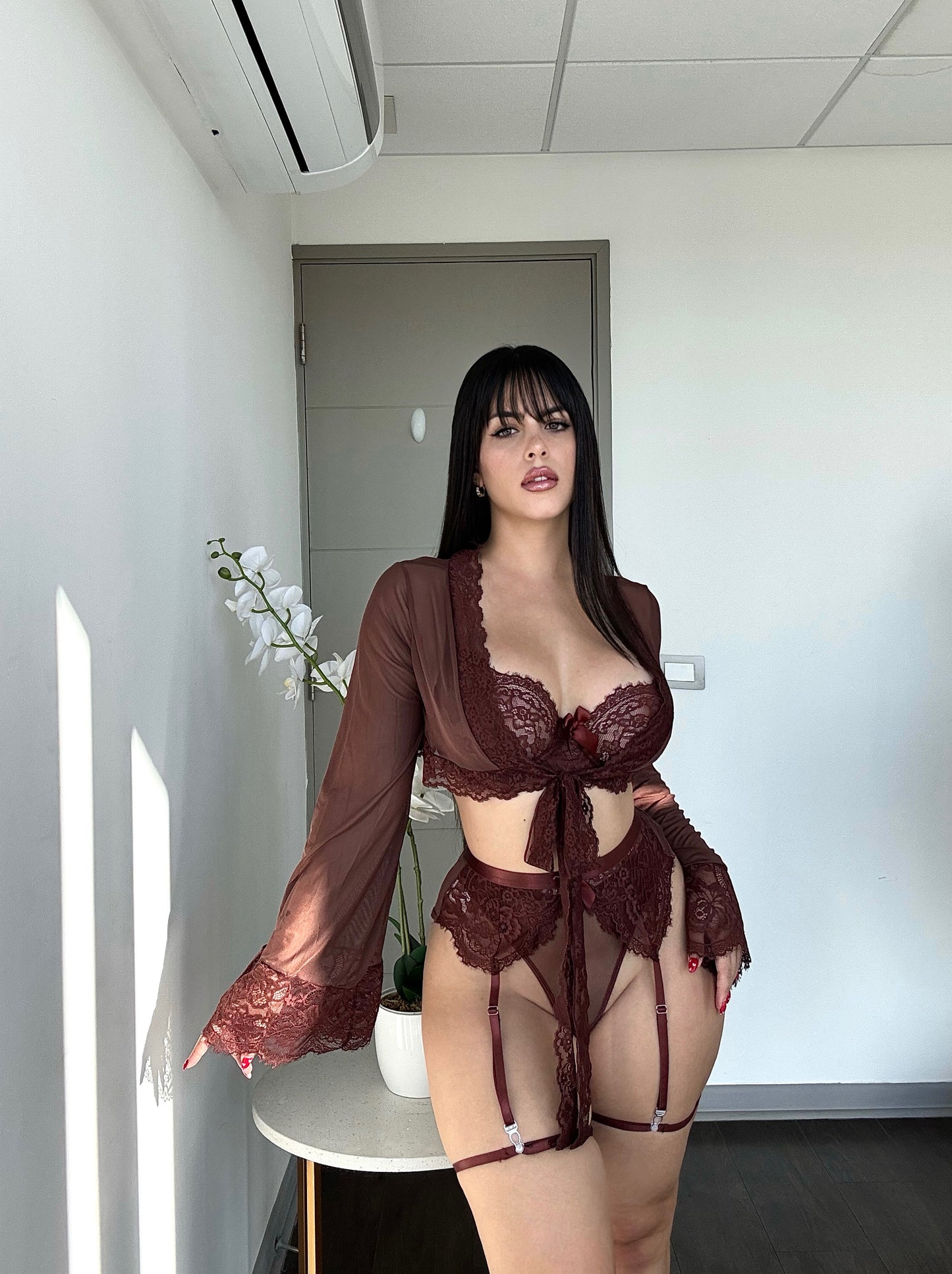 Preventa Conjunto lenceria encaje Annecy (2 a 3 Semanas)