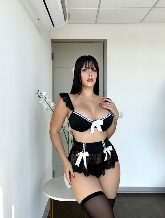 Conjunto lenceria negro Lugano