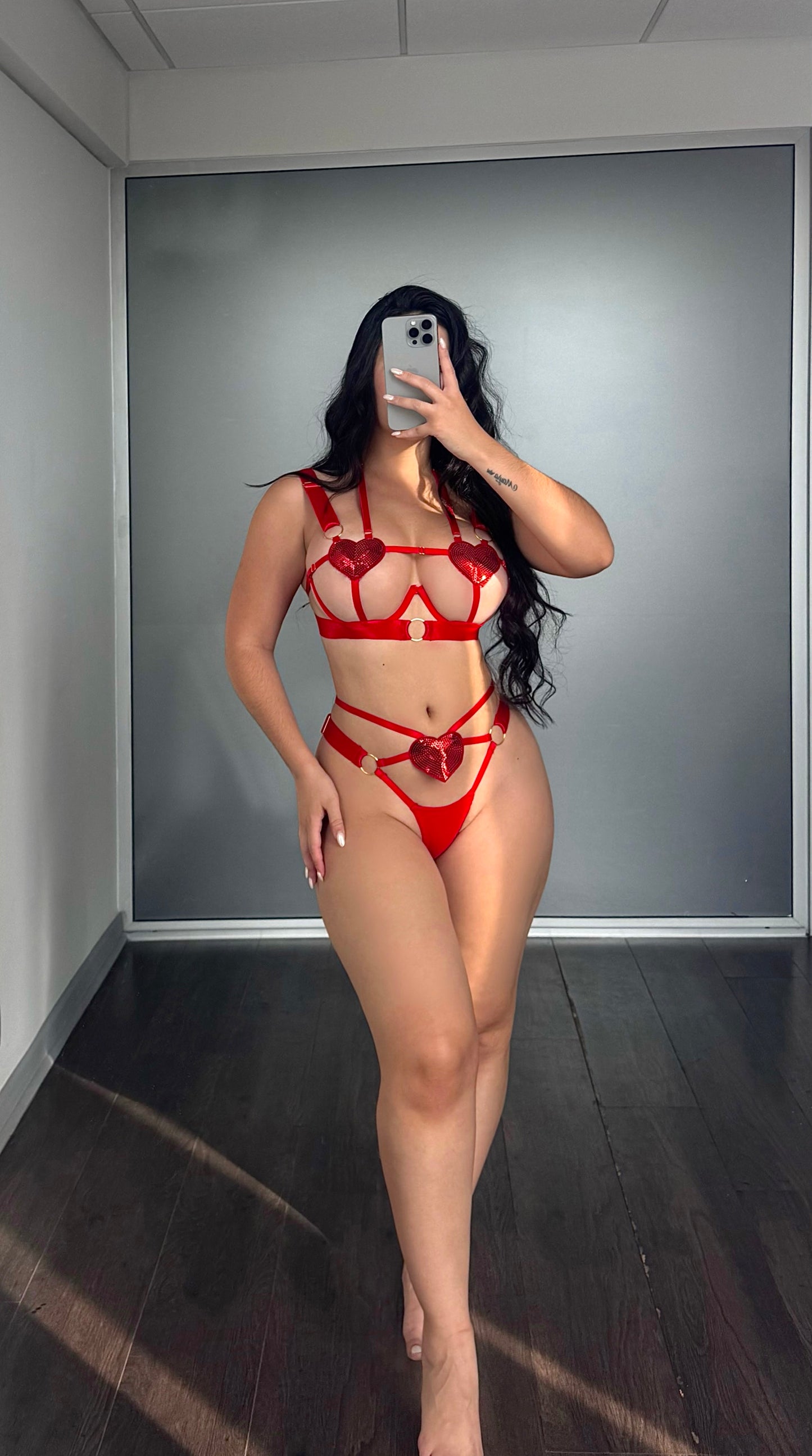 Conjunto lencería sexy Lampone