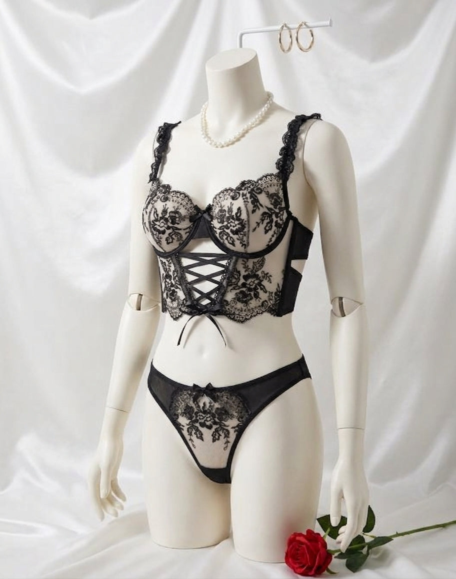 Conjunto lenceria transparencia Birmingham