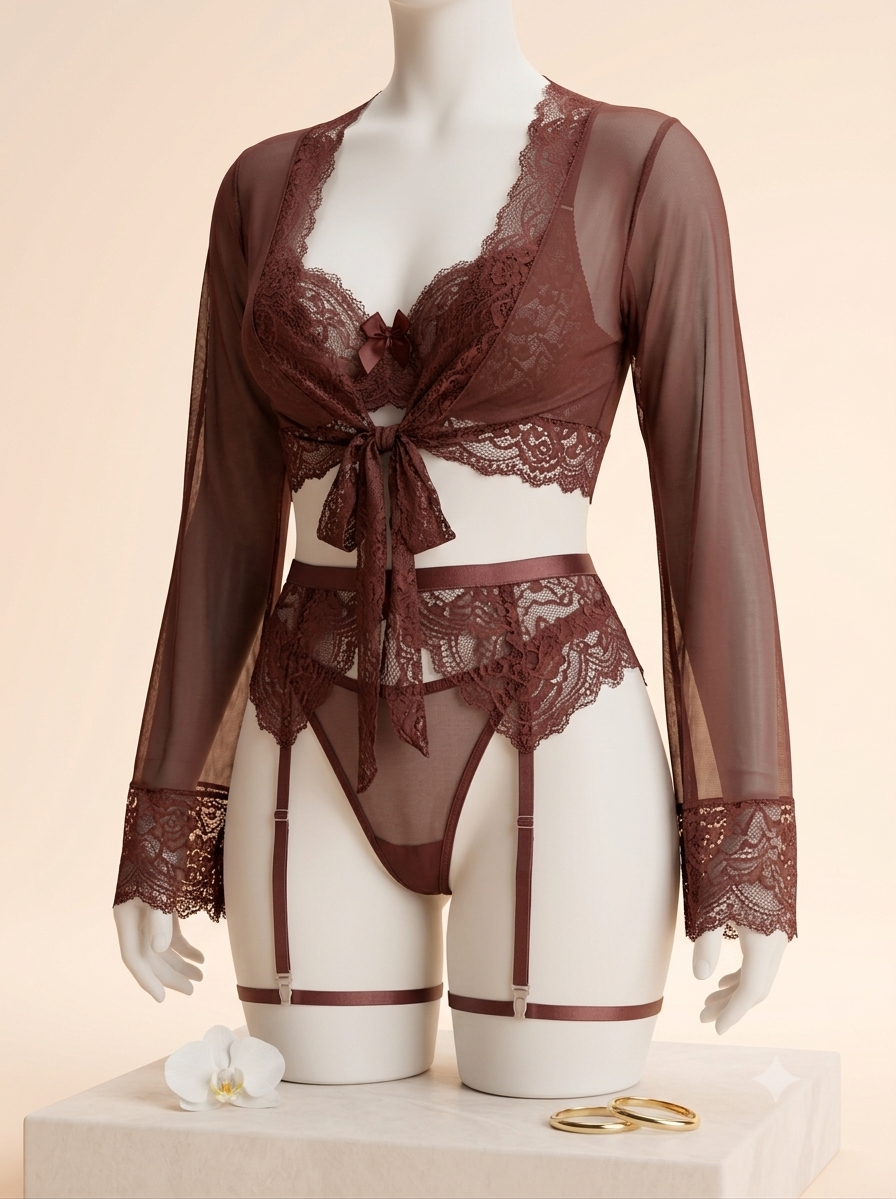 maniqui con conjunto ancaje con bata y ligas annecy cavrini