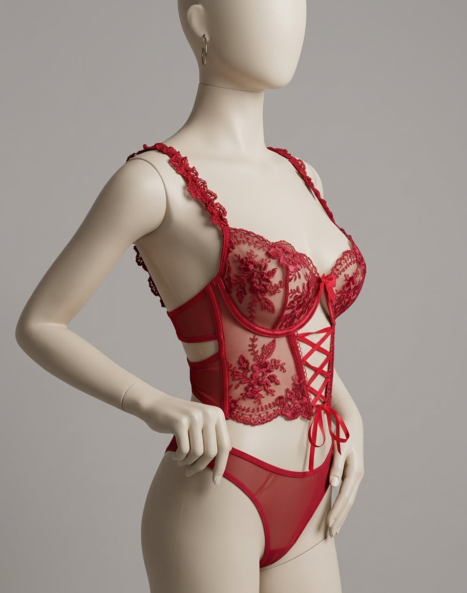 Conjunto lenceria transparencia Birmingham